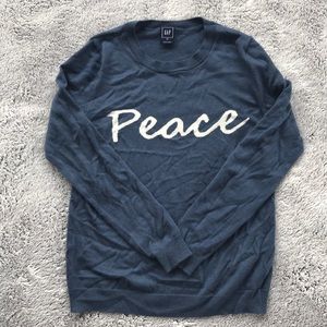 GAP sweater. Peace! Size XS women.